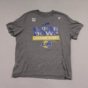 The Nike Tee Men Gray Tee Shirt Super Bowl Champions Los Angeles Ram Size XXL